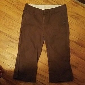 Gap cropped chinos size 10 ladies in brown